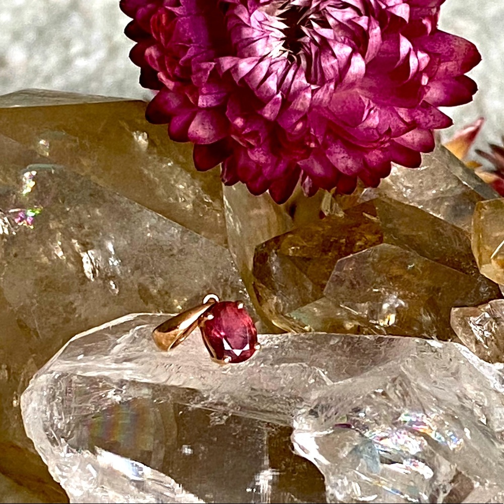 Genuine Pink Tourmaline pendant